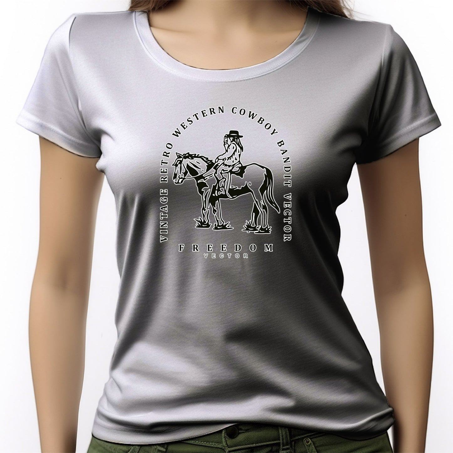 CAMISETA FEMININA VINTAGE WESTERN RETRO