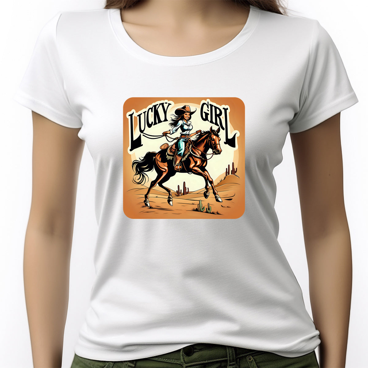CAMISETA FEMININA LUCKY GIRL