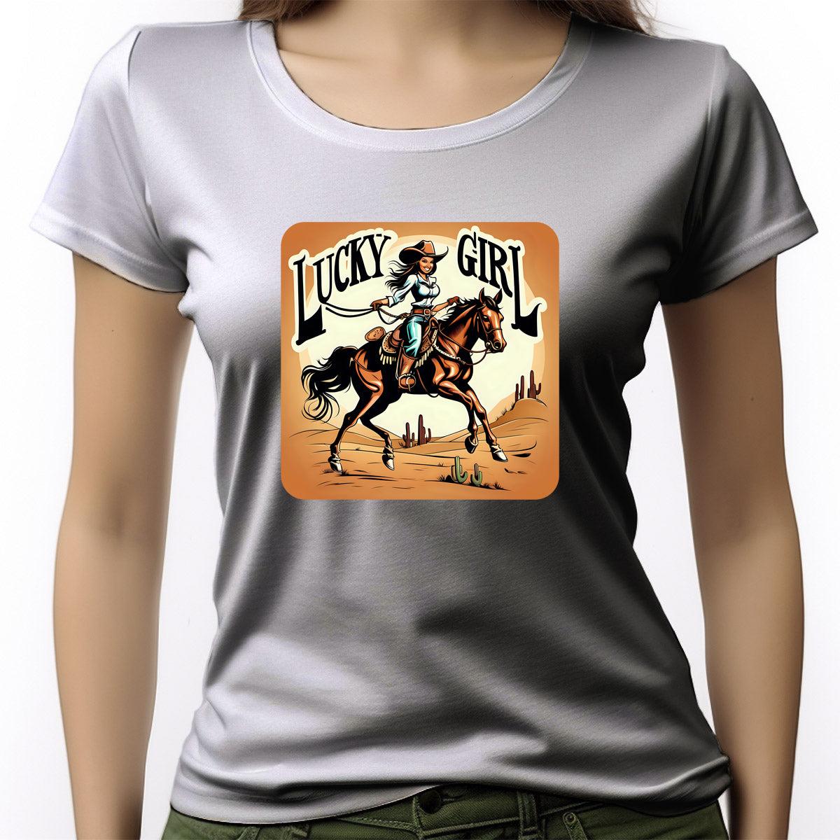 CAMISETA FEMININA LUCKY GIRL