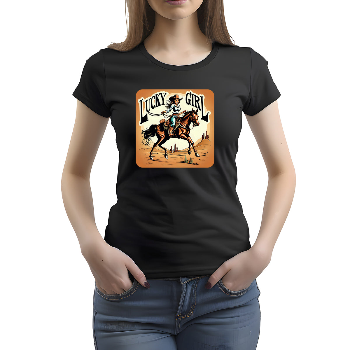 CAMISETA FEMININA LUCKY GIRL