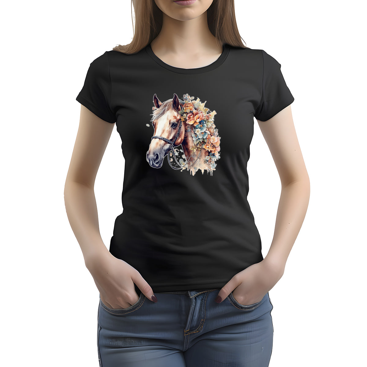 CAMISETA FEMININA FLOWER HORSE