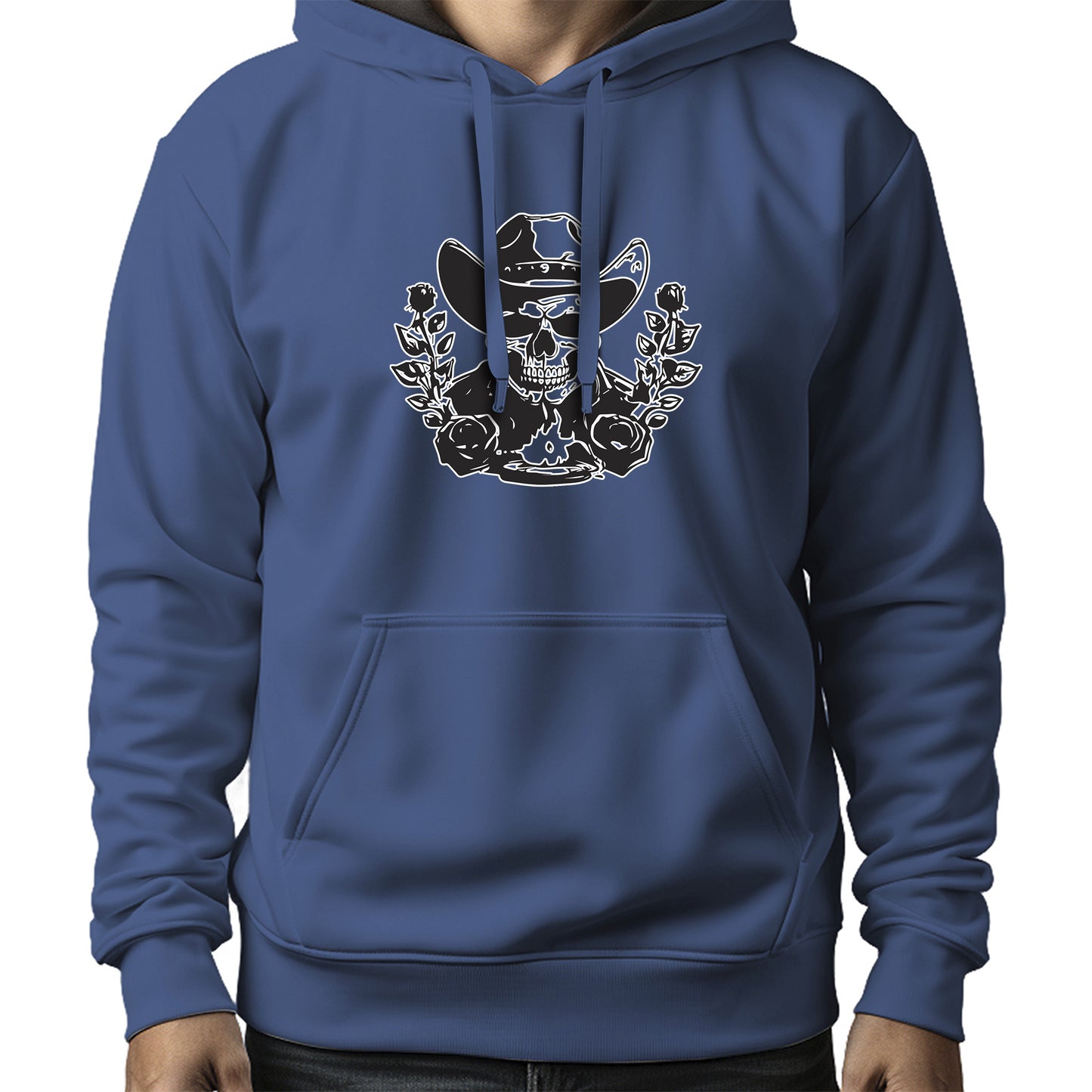MOLETOM MASCULINO BLACK SKULL FLOWERS