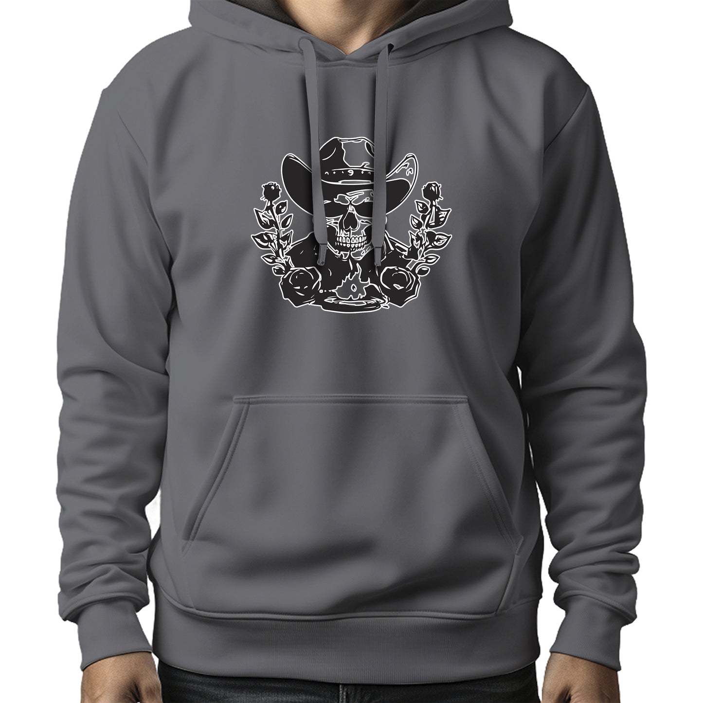 MOLETOM MASCULINO BLACK SKULL FLOWERS
