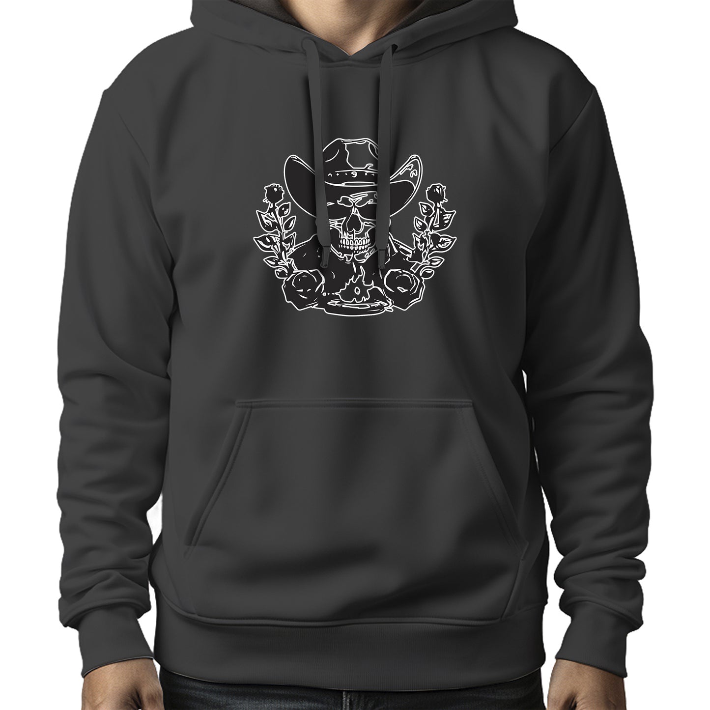 MOLETOM MASCULINO BLACK SKULL FLOWERS