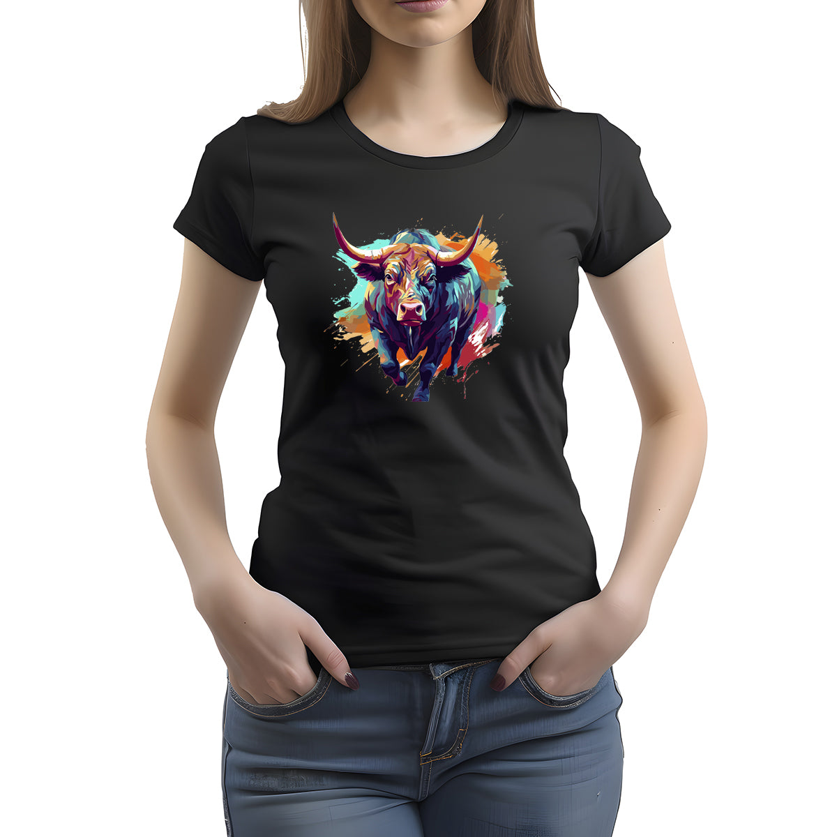 CAMISETA FEMININA RAINBOW BULL