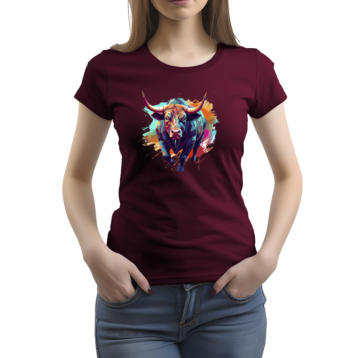 CAMISETA FEMININA RAINBOW BULL