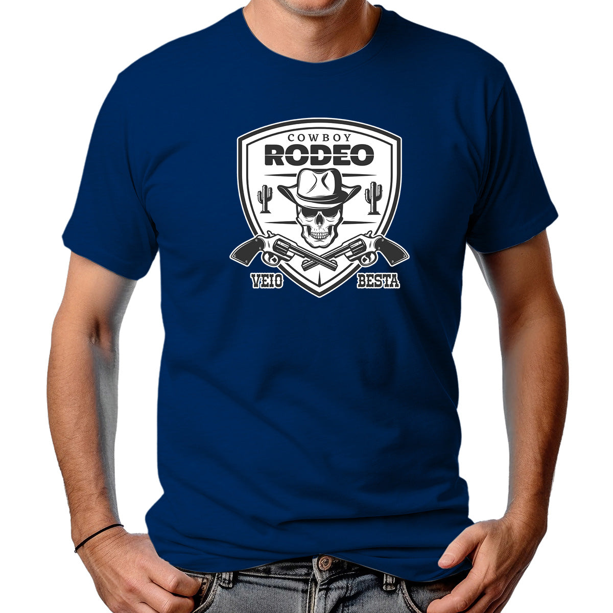 CAMISETA MASCULINA CAVEIRA DESERT RODEIO