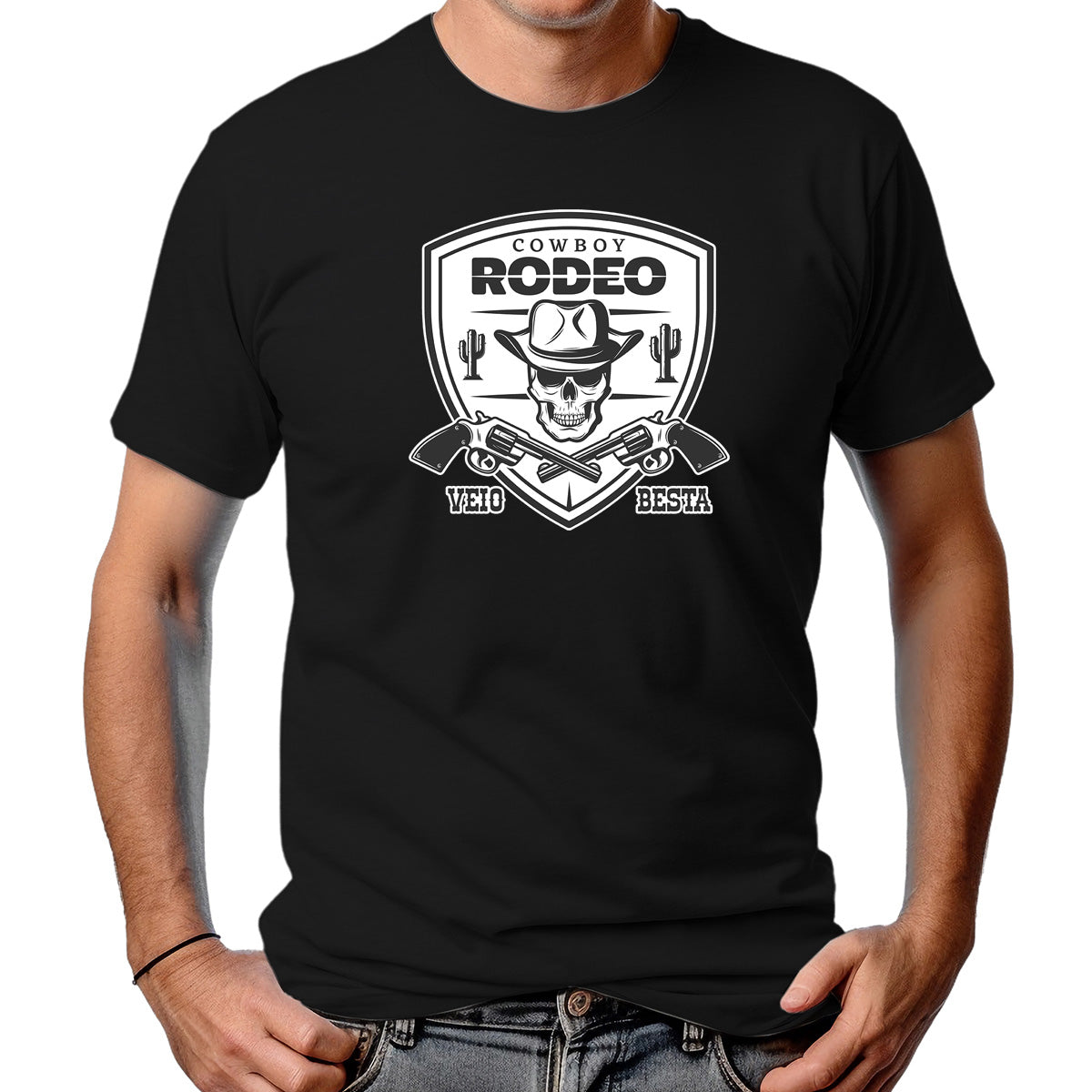 CAMISETA MASCULINA CAVEIRA DESERT RODEIO