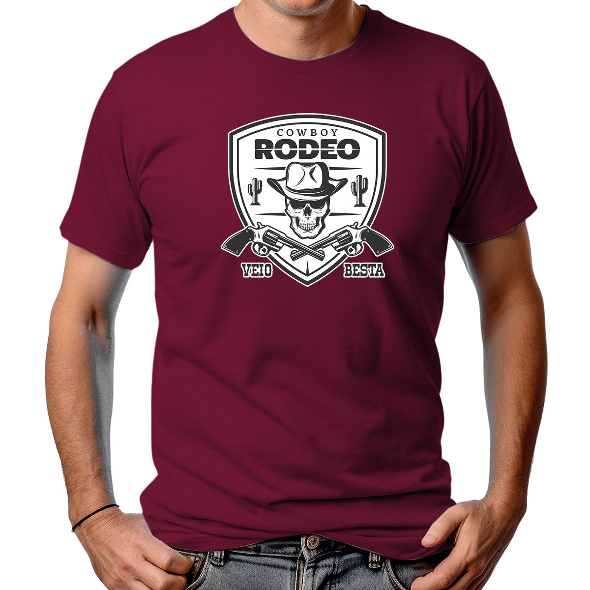 CAMISETA MASCULINA CAVEIRA DESERT RODEIO