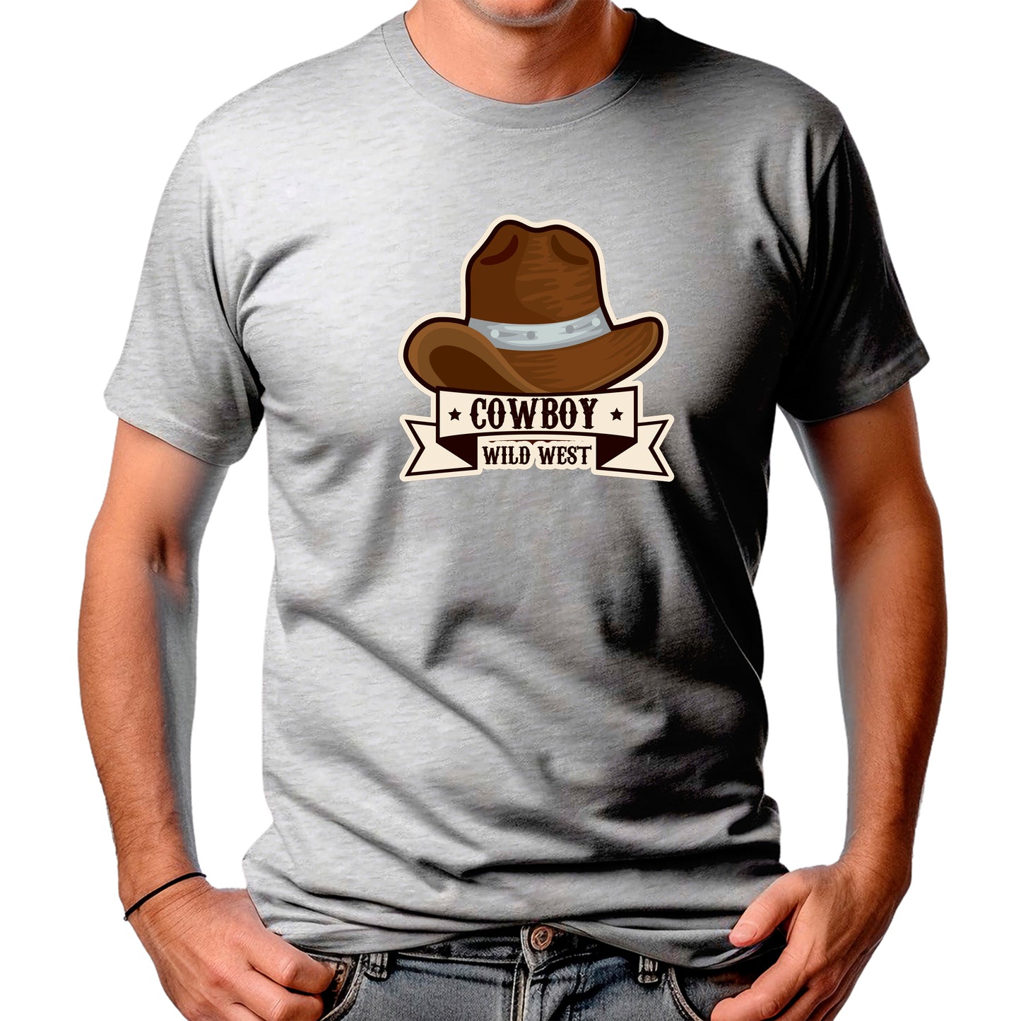 CAMISETA MASCULINA COWBOY WILD WEST HAT