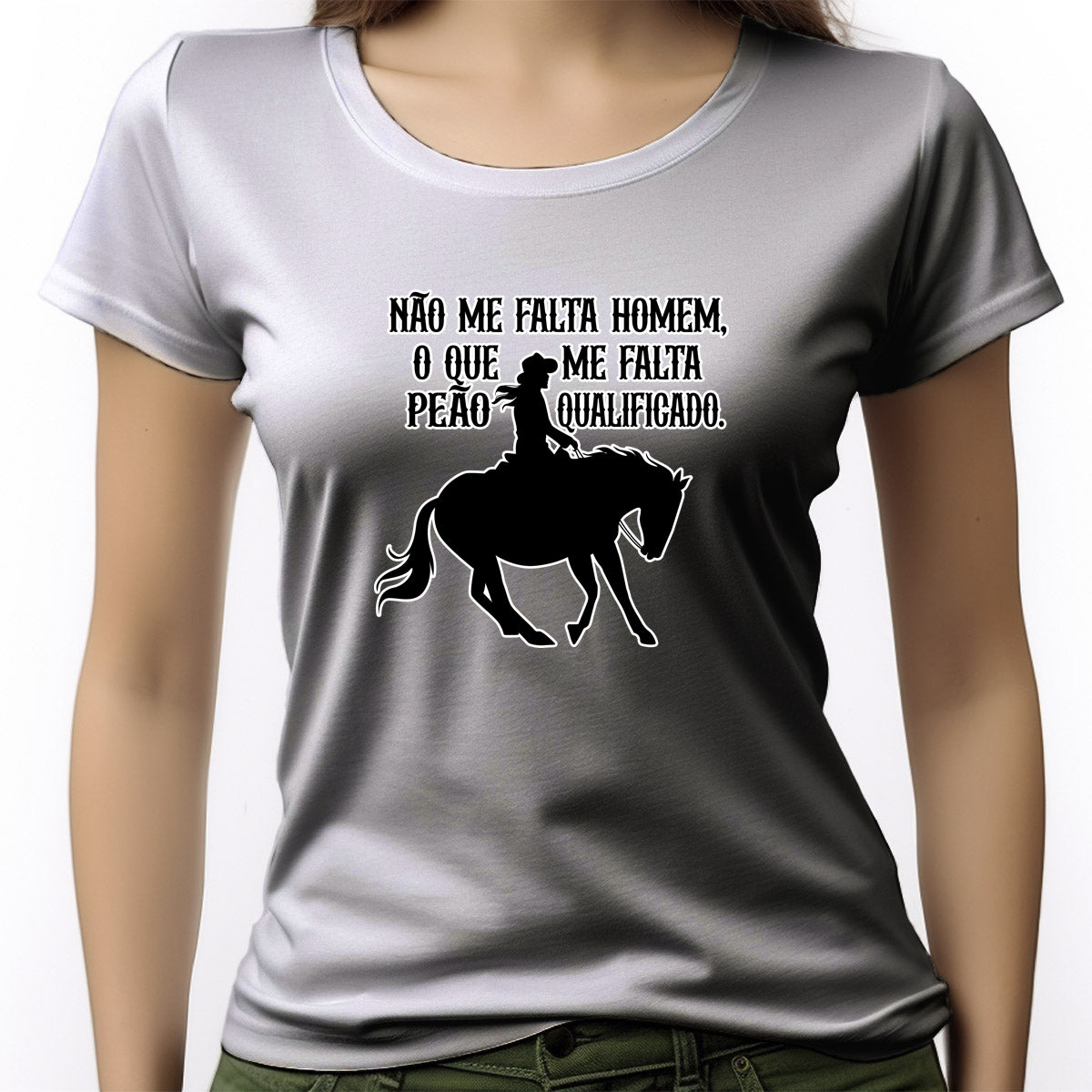 CAMISETA FEMININA PEÃO DE QUALIDADE