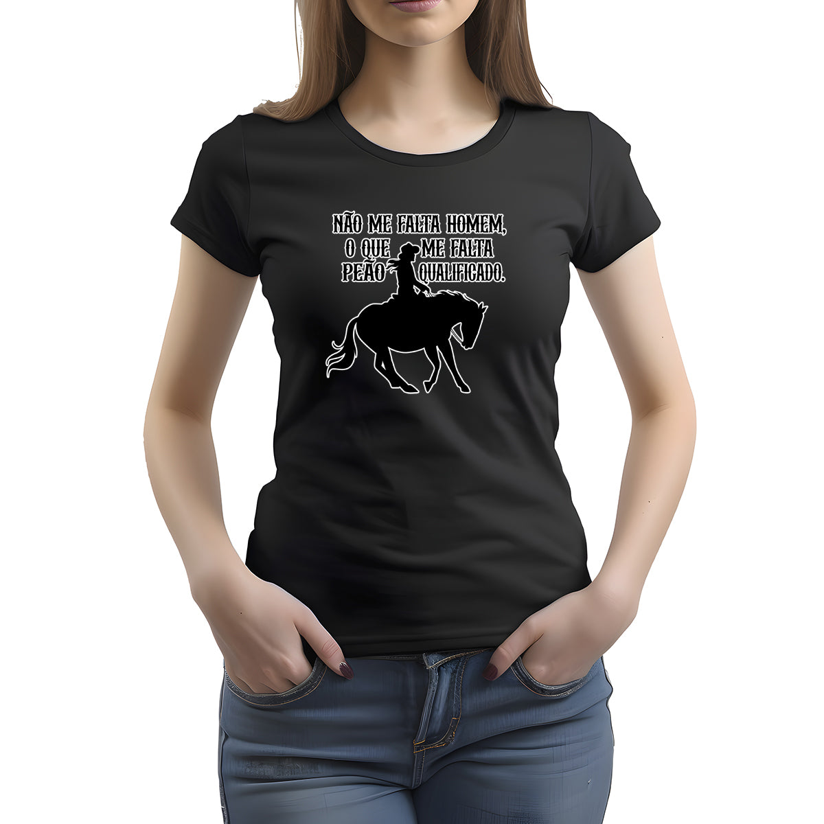 CAMISETA FEMININA PEÃO DE QUALIDADE