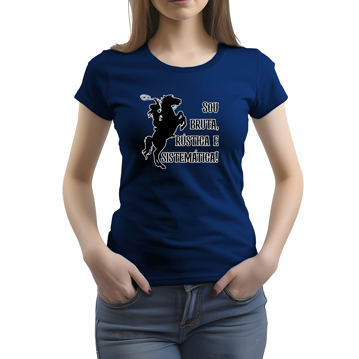 CAMISETA FEMININA BRUTA RÚSTICA E SISTEMÁTICA
