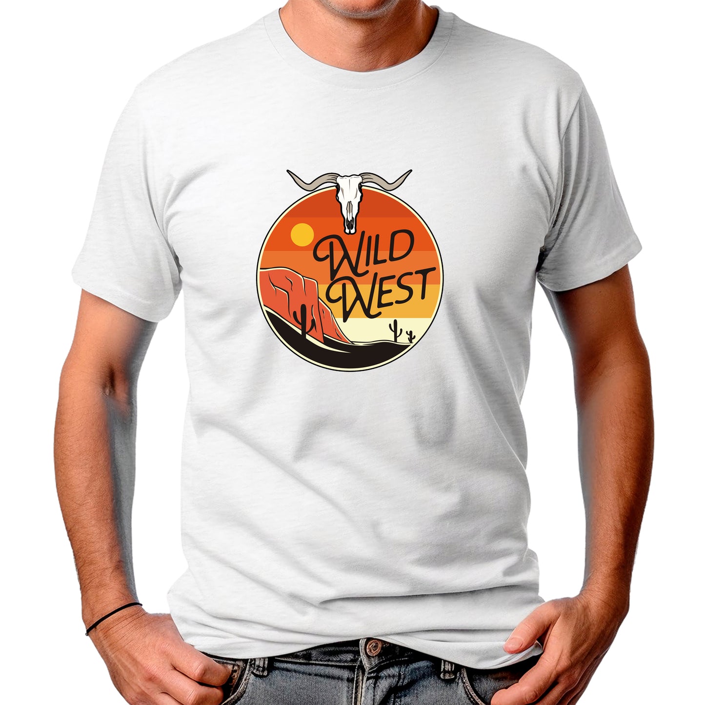 CAMISETA MASCULINA WILD WEST SUNSET