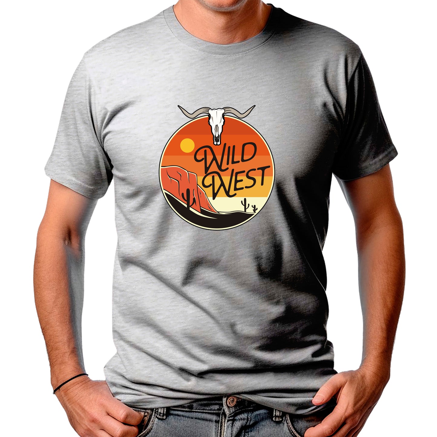 CAMISETA MASCULINA WILD WEST SUNSET