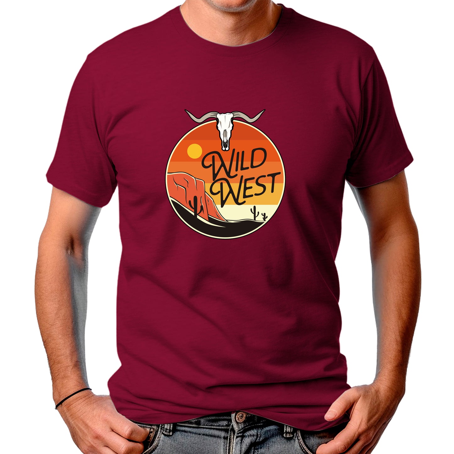 CAMISETA MASCULINA WILD WEST SUNSET
