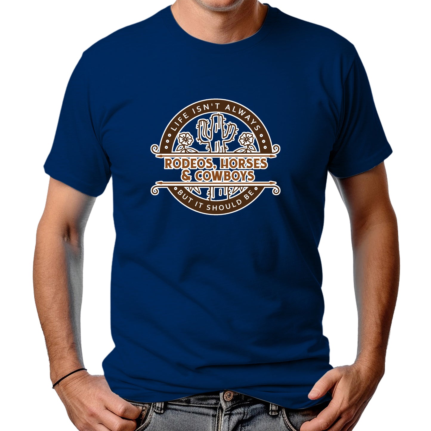 CAMISETA MASCULINA RODEOS HORSES COWBOYS