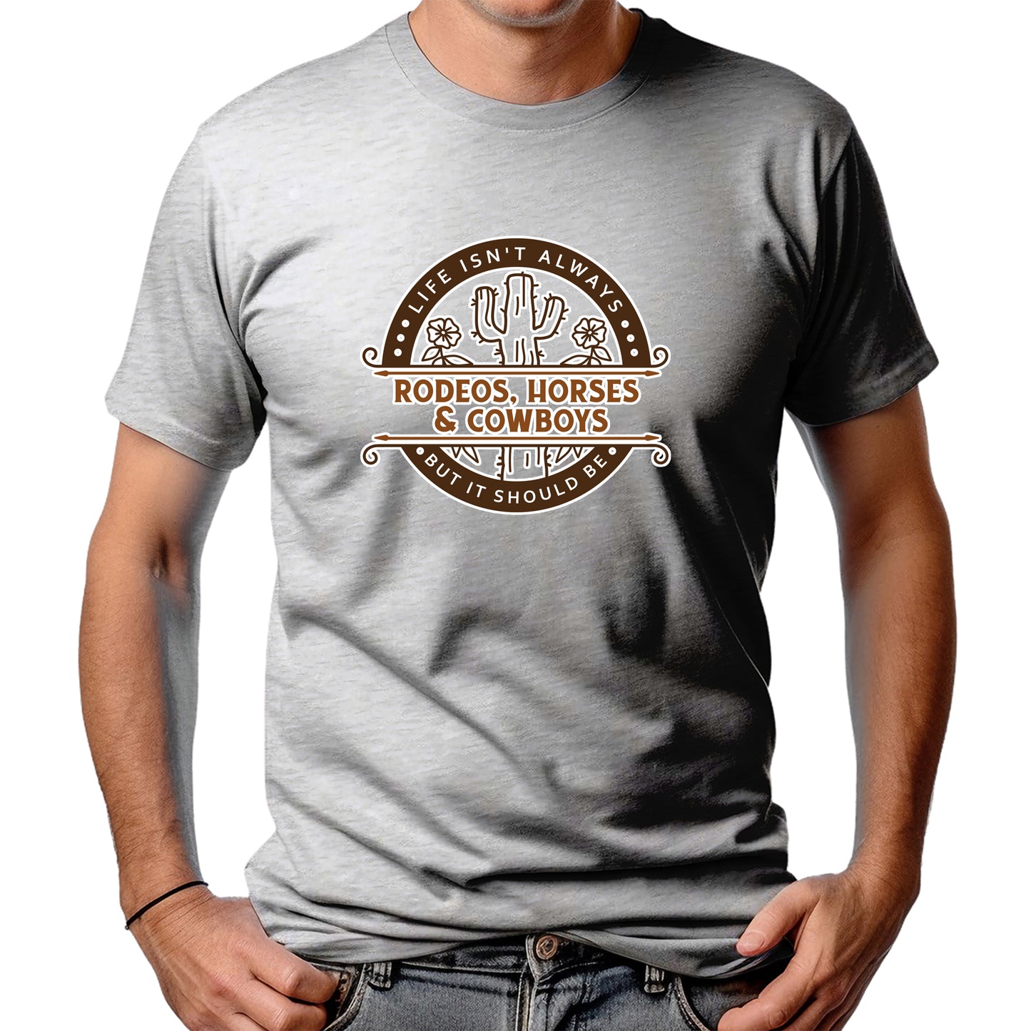 CAMISETA MASCULINA RODEOS HORSES COWBOYS
