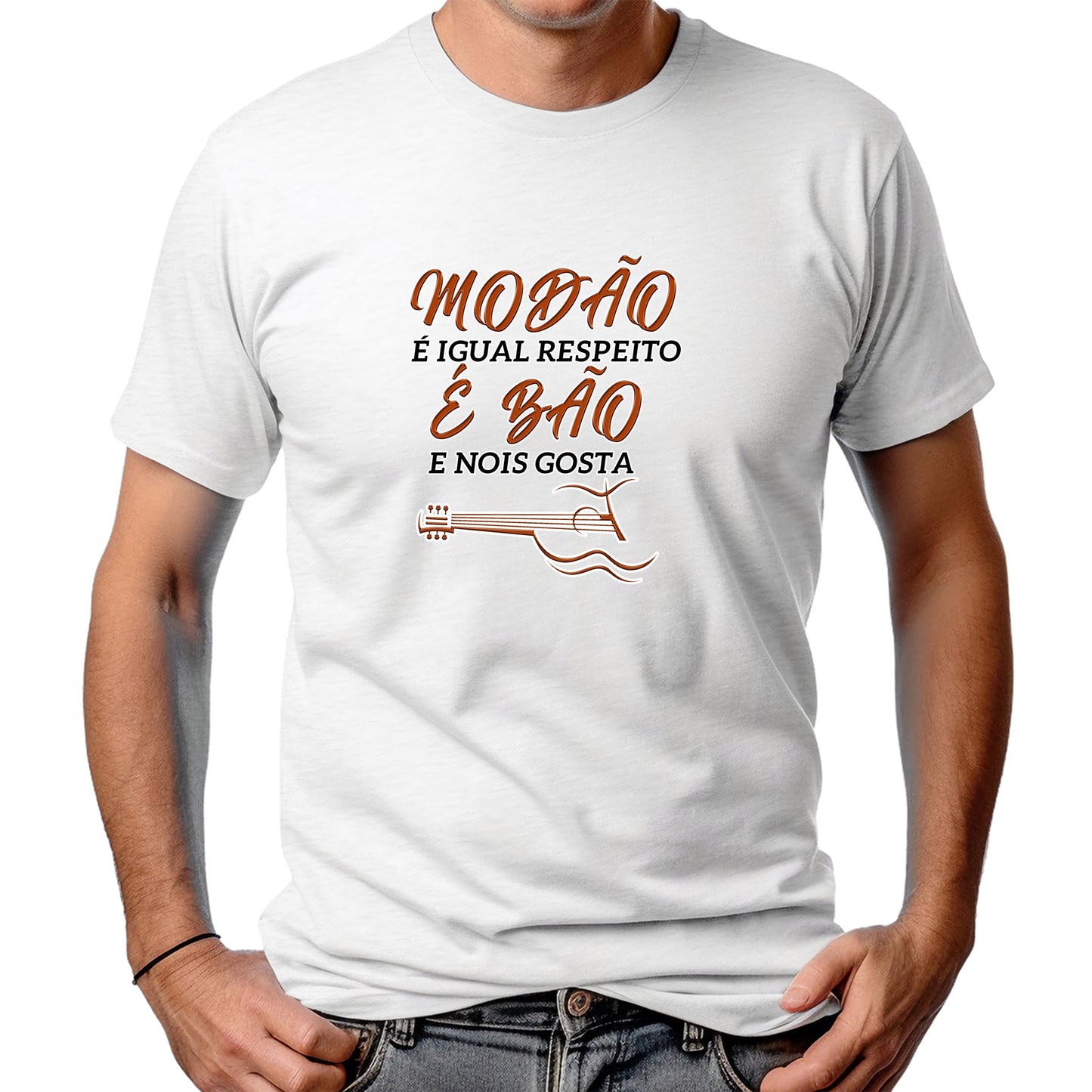 CAMISETA MASCULINA MODÃO É BÃO