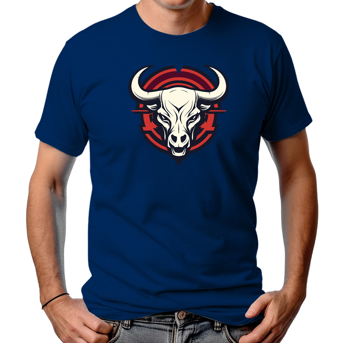 CAMISETA MASCULINA BULL SKULL