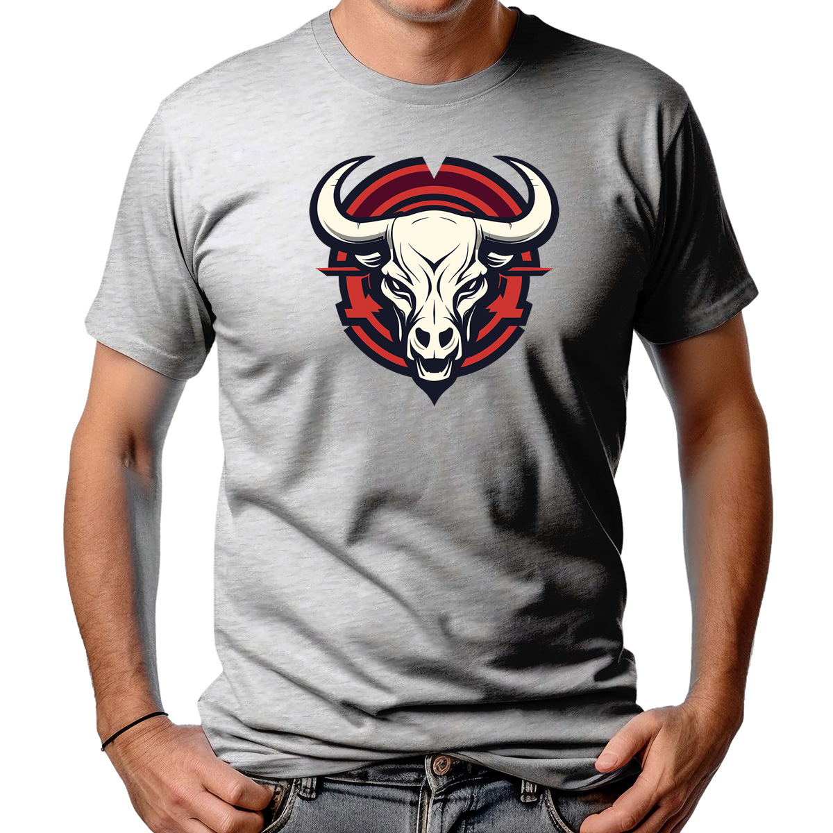 CAMISETA MASCULINA BULL SKULL