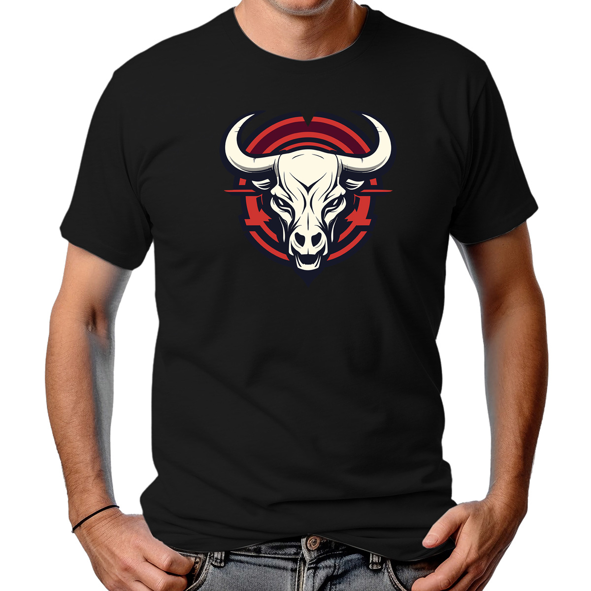 CAMISETA MASCULINA BULL SKULL