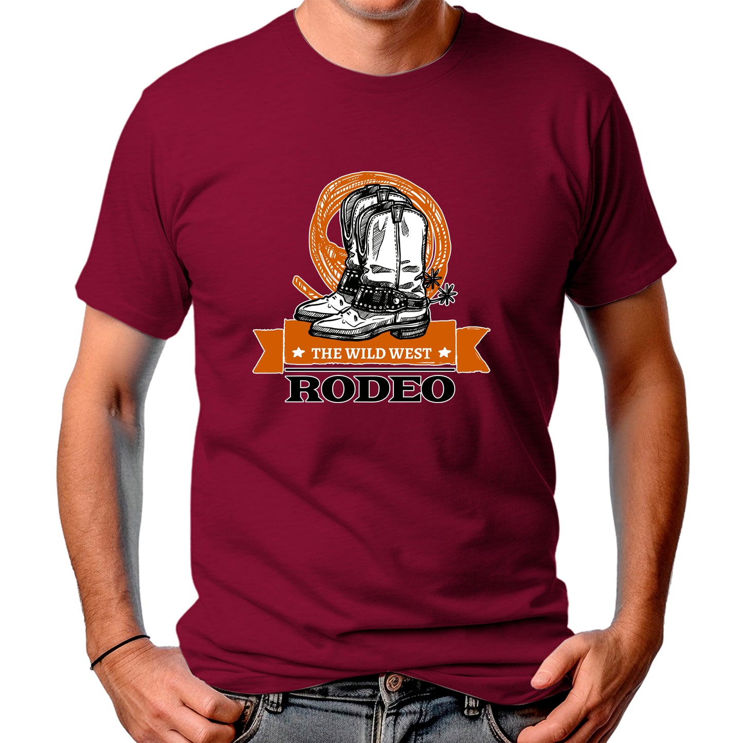 CAMISETA MASCULINA THE WILD WEST RODEO