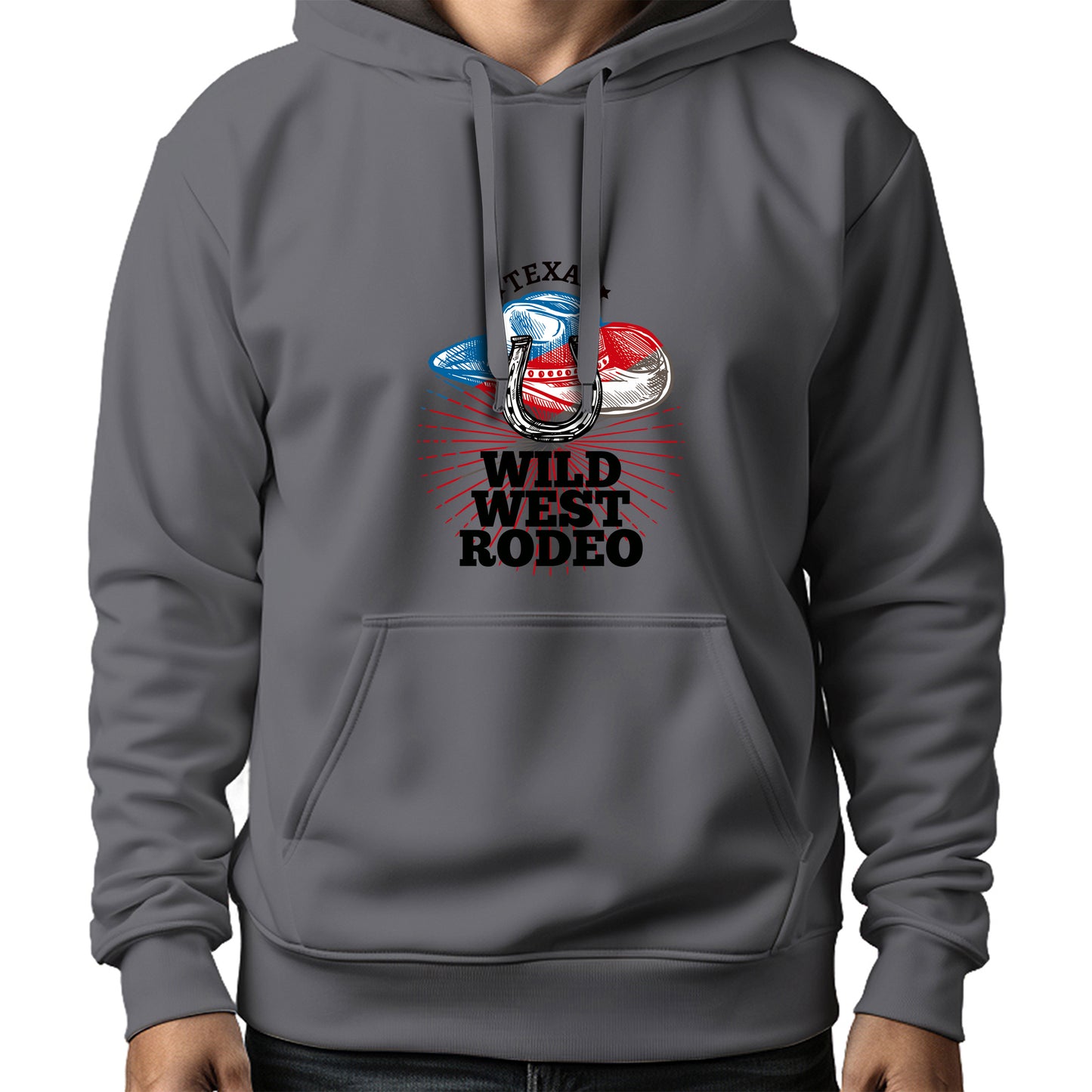 MOLETOM MASCULINO TEXAS WILD WEST RODEO