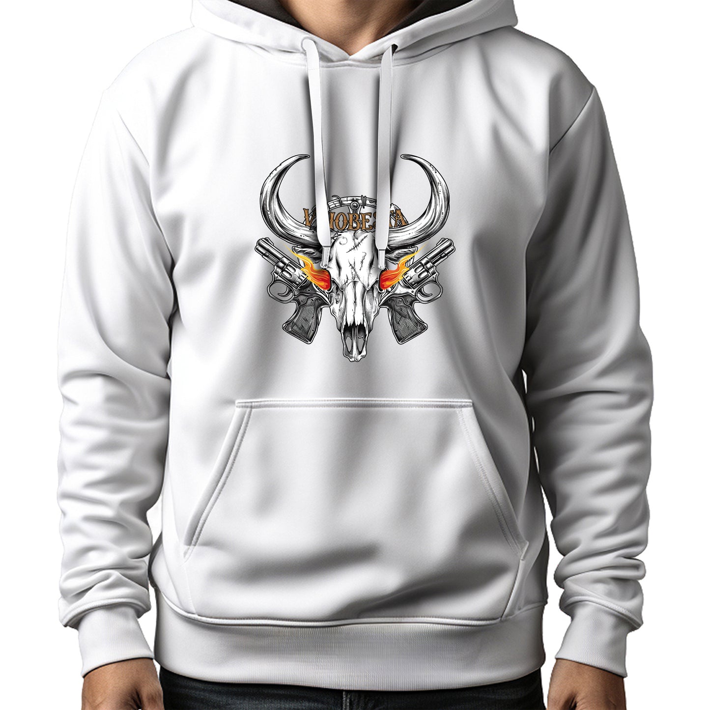 MOLETOM MASCULINO SKULL FLAMING EYES