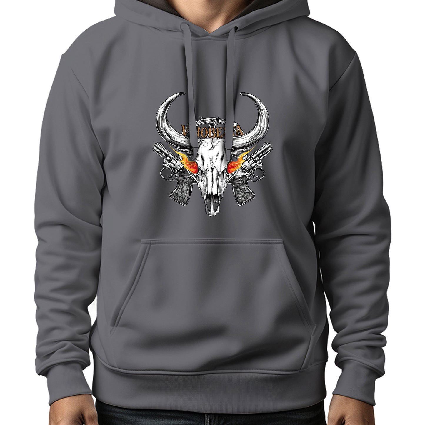MOLETOM MASCULINO SKULL FLAMING EYES
