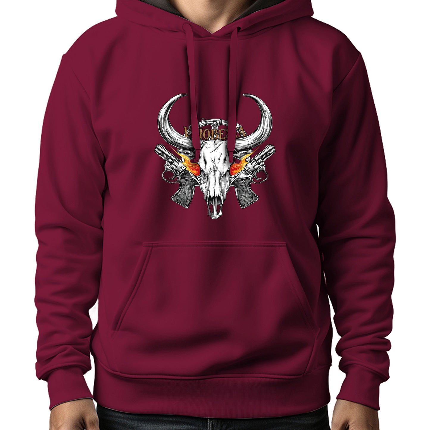 MOLETOM MASCULINO SKULL FLAMING EYES