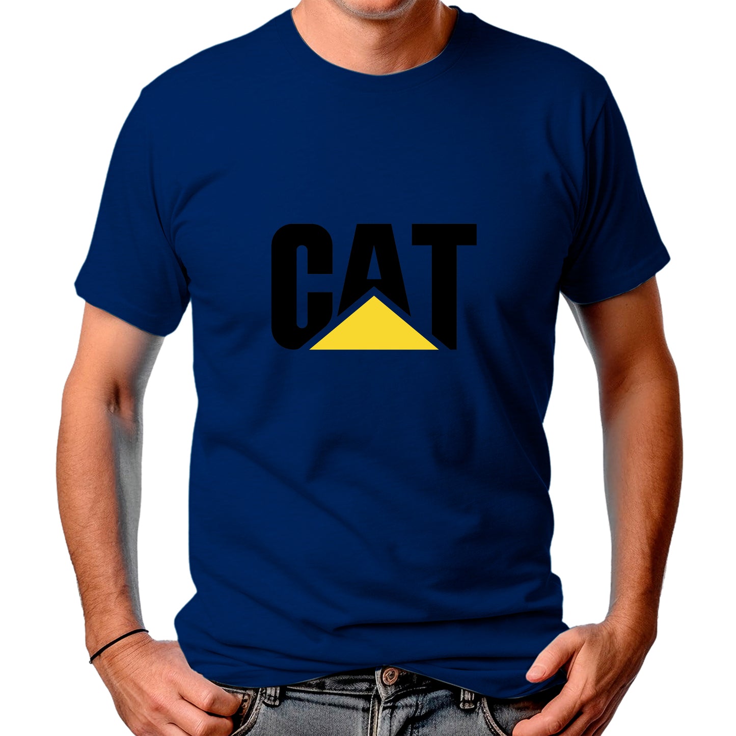 CAMISETA MASCULINA CAT PRETO