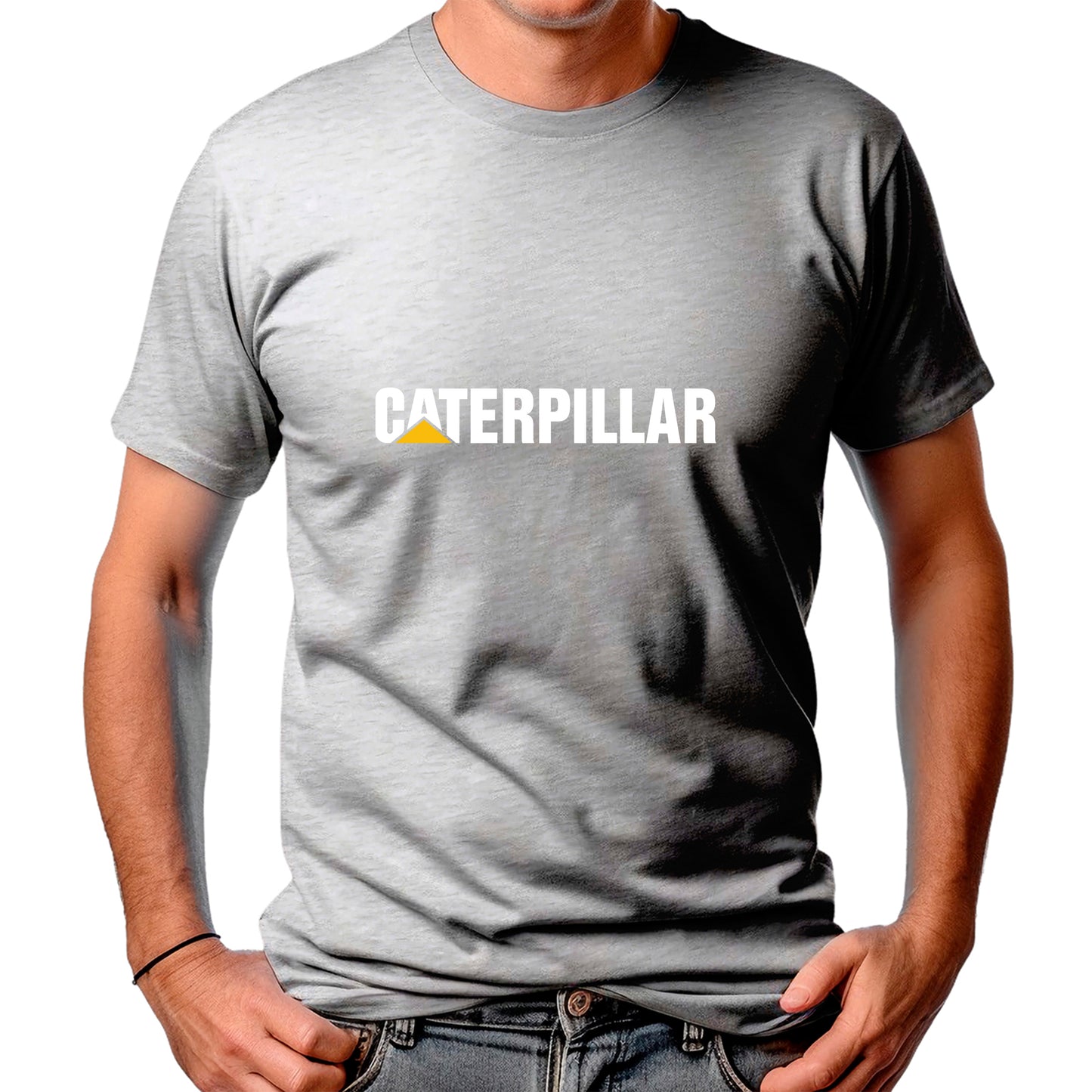 CAMISETA MASCULINA CATERPILLAR BRANCO RÉPLICA