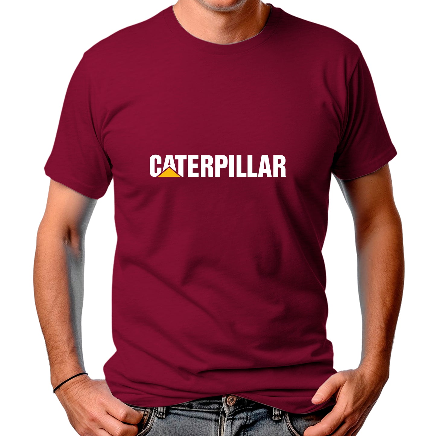 CAMISETA MASCULINA CATERPILLAR BRANCO RÉPLICA