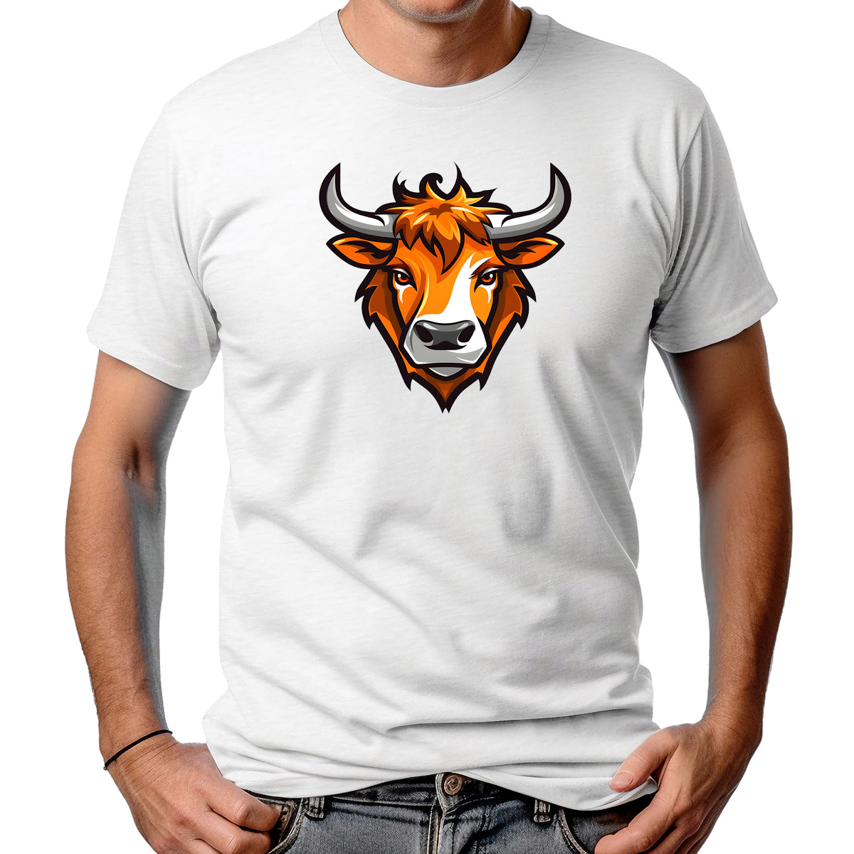 CAMISETA MASCULINA ORANGE BULL