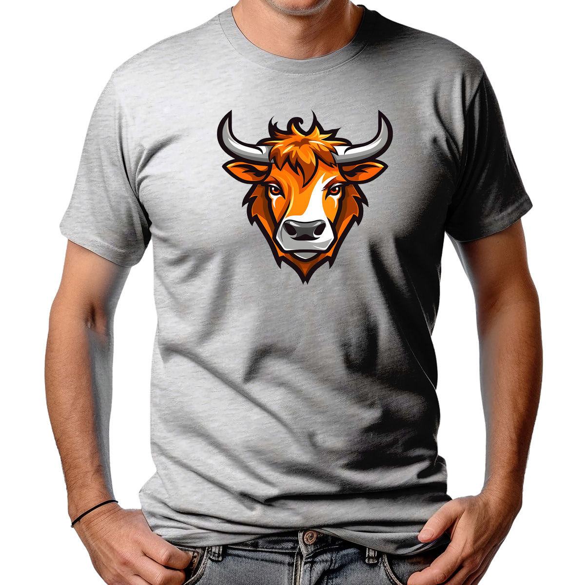 CAMISETA MASCULINA ORANGE BULL
