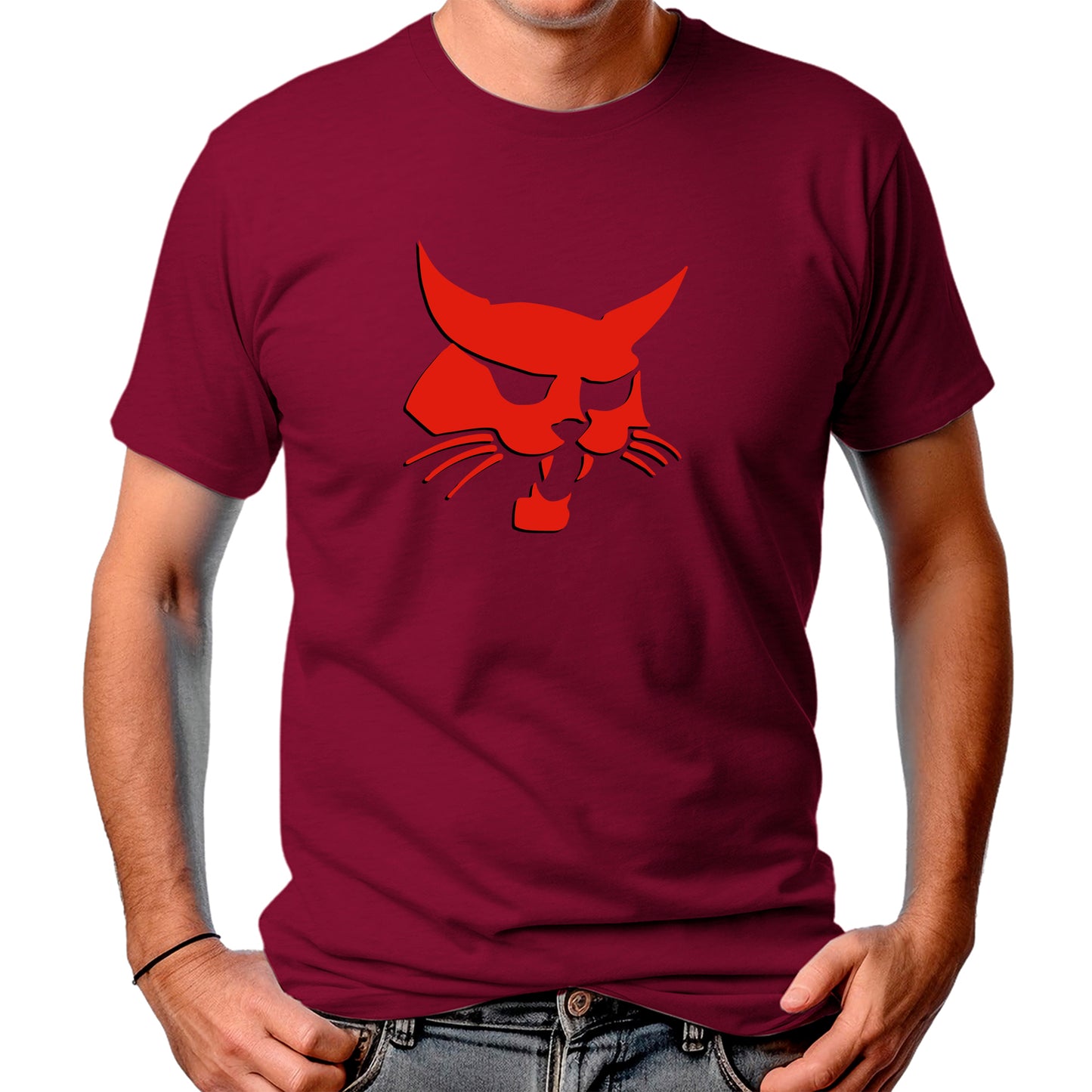 CAMISETA MASCULINA BOBCAT FACE