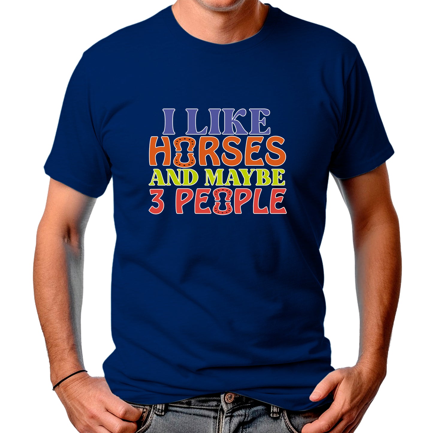 CAMISETA MASCULINA I LIKE HORSES