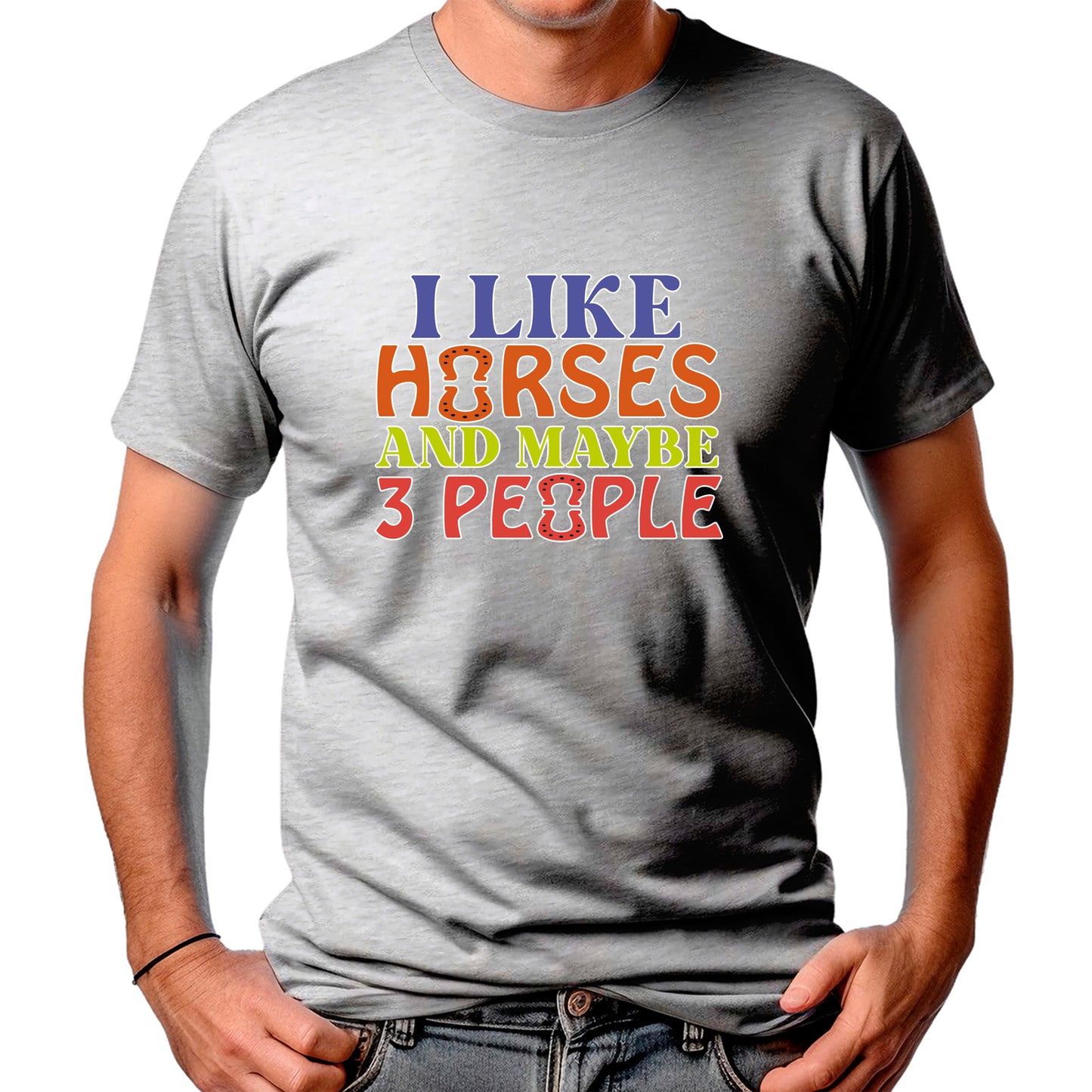 CAMISETA MASCULINA I LIKE HORSES