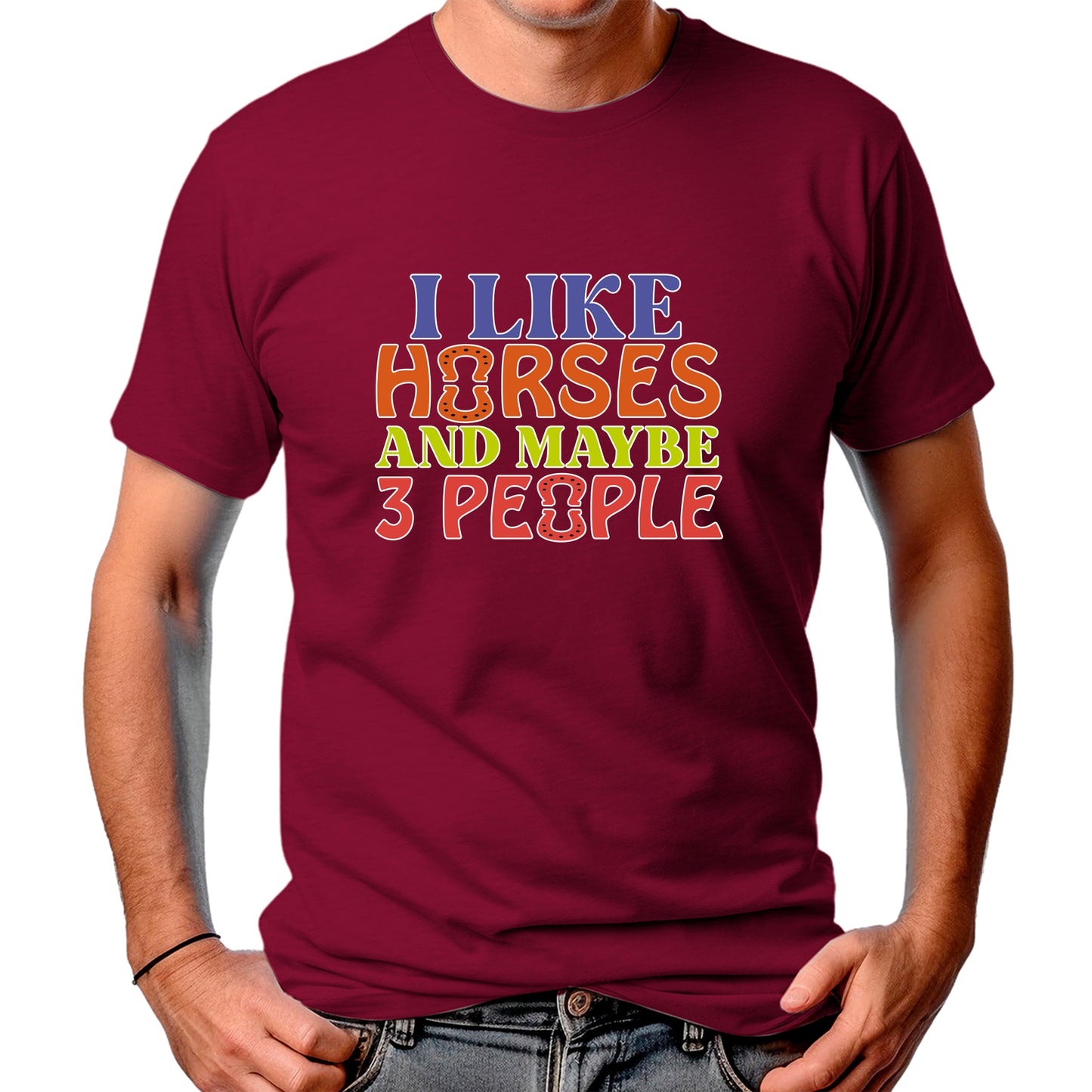 CAMISETA MASCULINA I LIKE HORSES