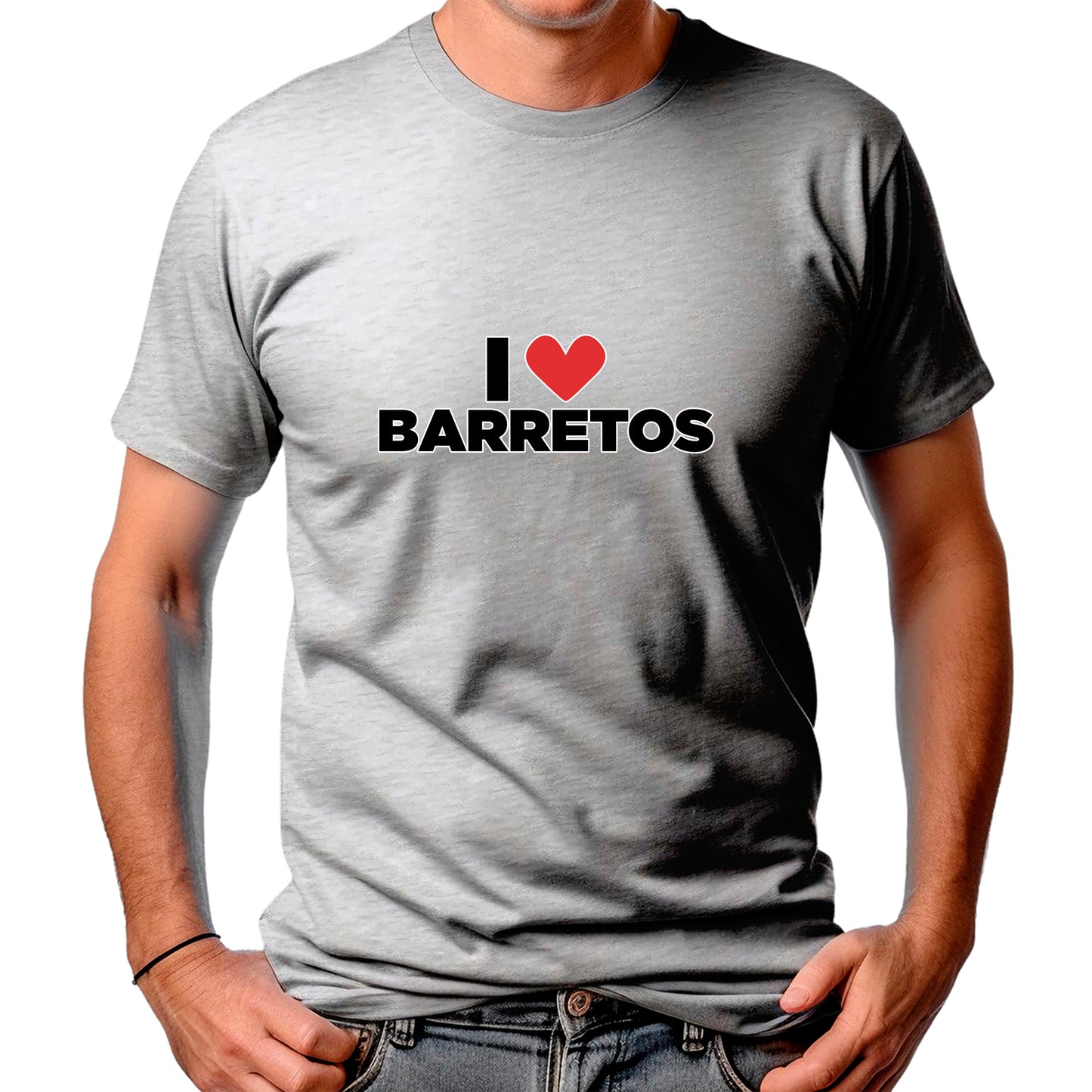 CAMISETA MASCULINA I LOVE BARRETOS