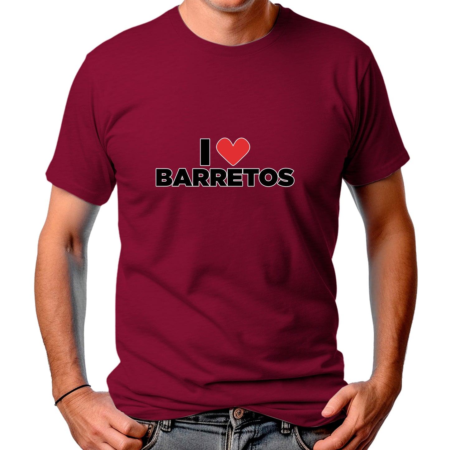 CAMISETA MASCULINA I LOVE BARRETOS