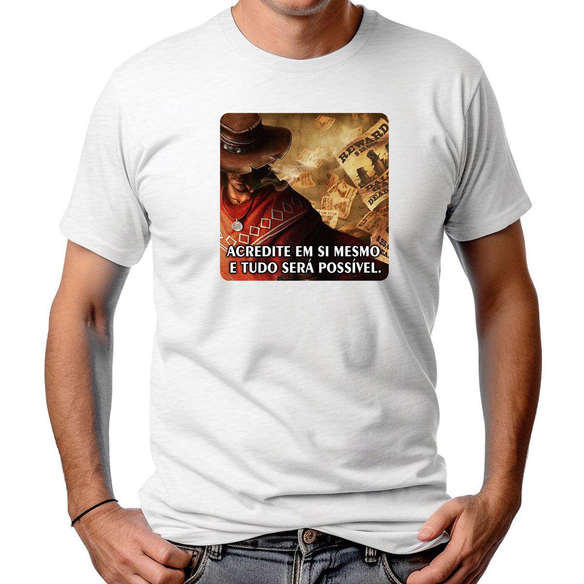 CAMISETA MASCULINA ACREDITE EM SI