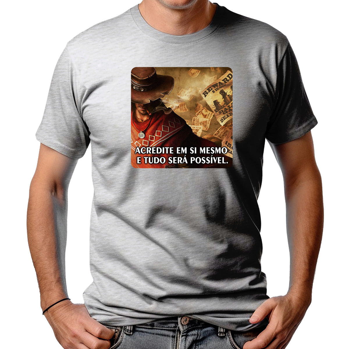 CAMISETA MASCULINA ACREDITE EM SI
