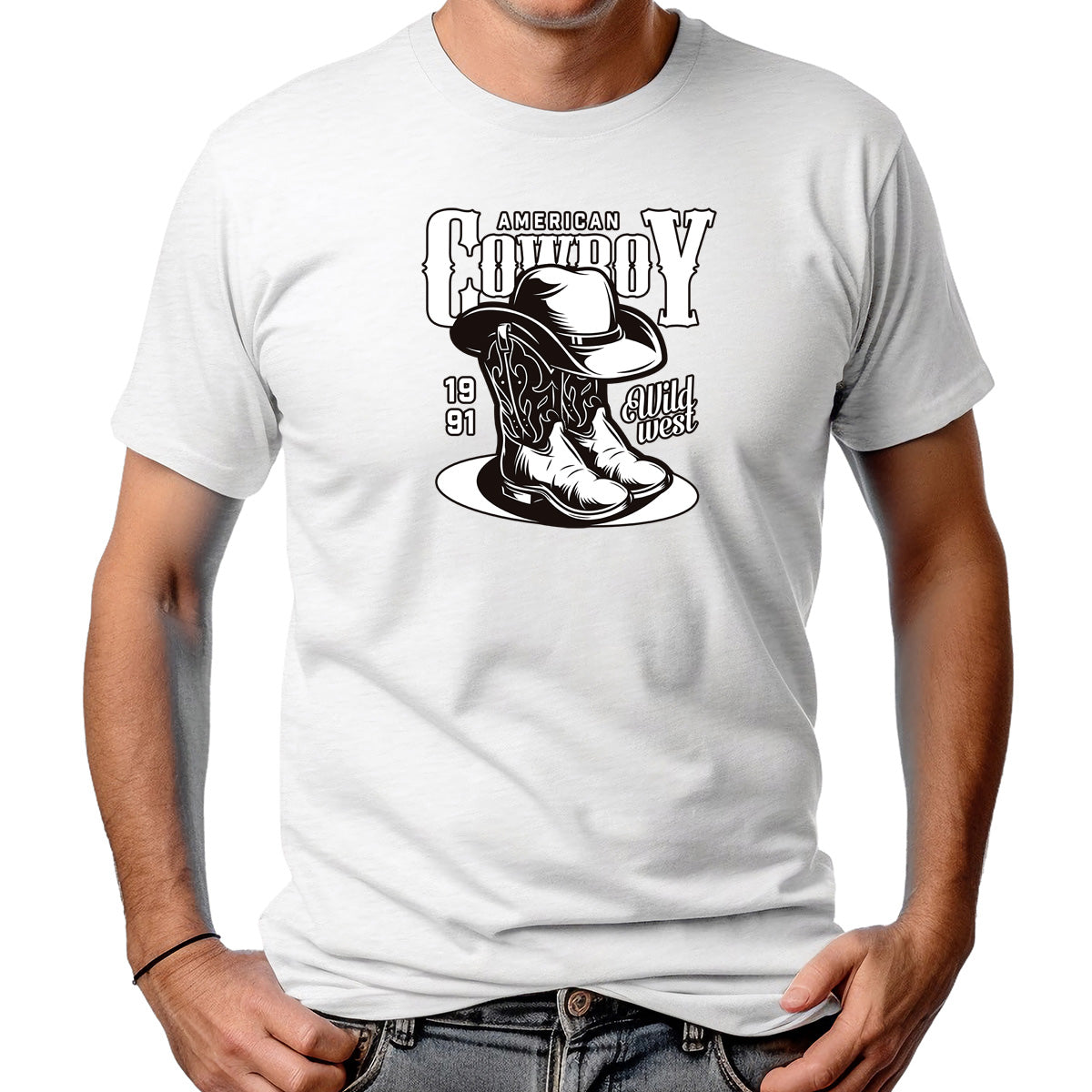 CAMISETA MASCULINA AMERICAN COWBOY BOOTS