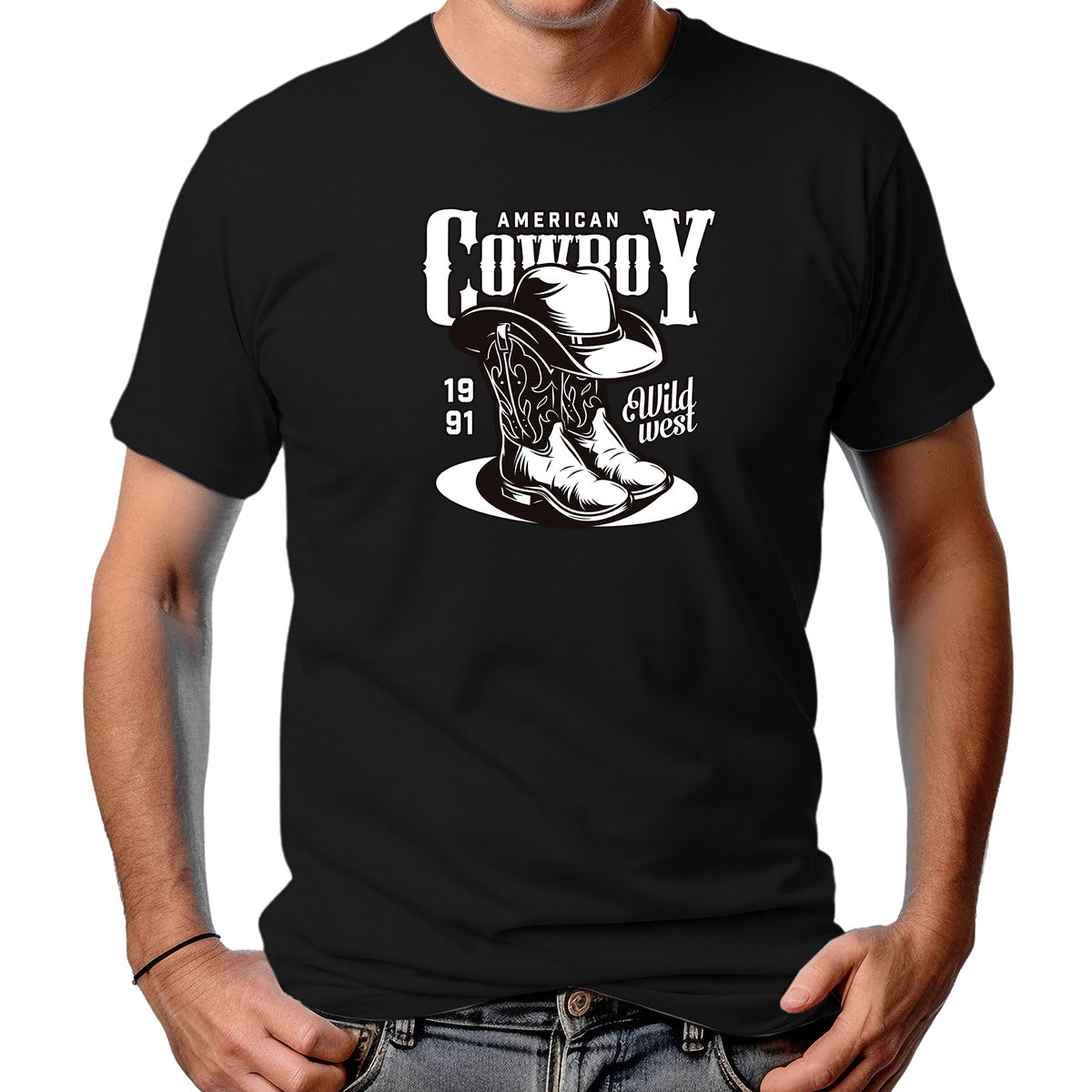 CAMISETA MASCULINA AMERICAN COWBOY BOOTS