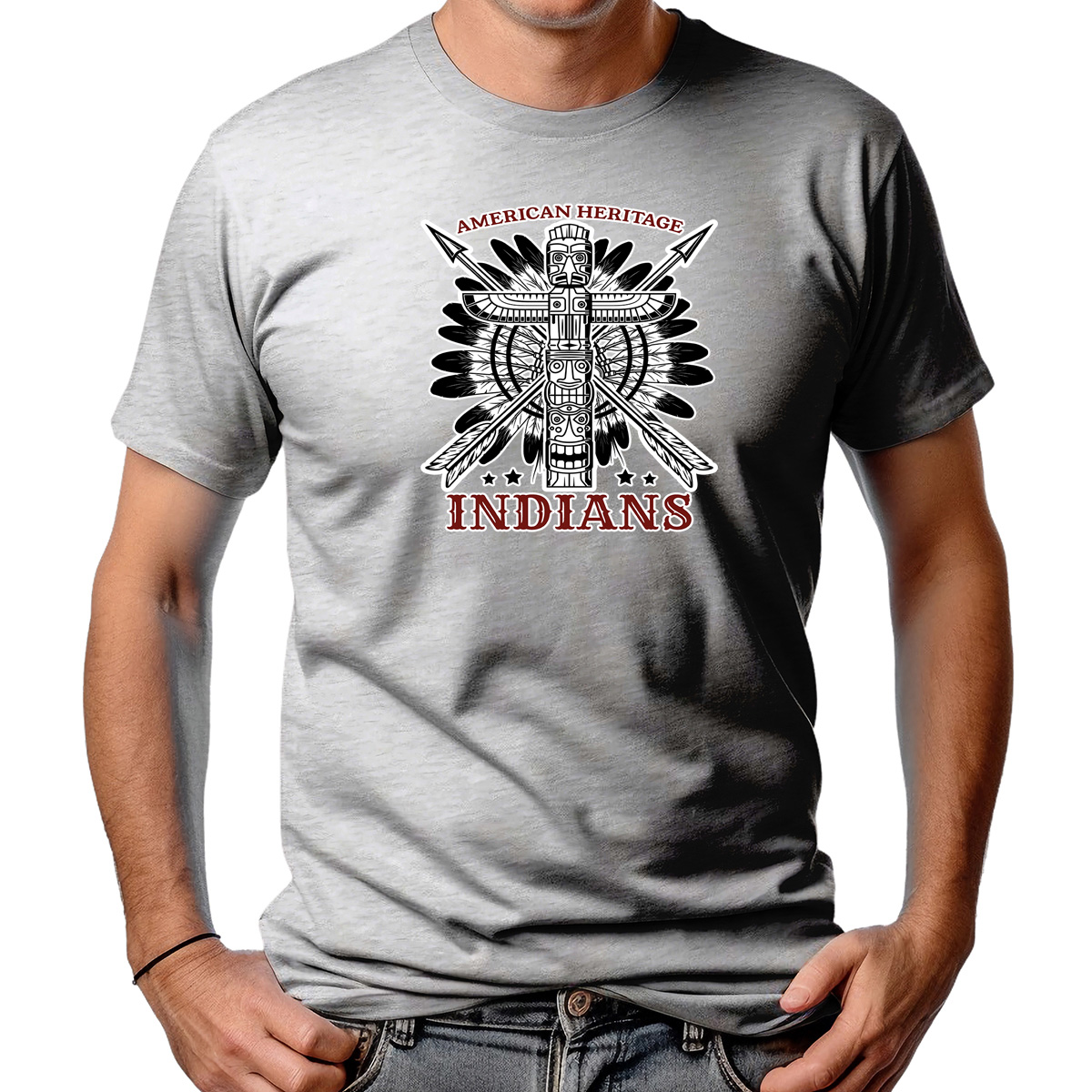 CAMISETA MASCULINA AMERICAN HERITAGE INDIANS
