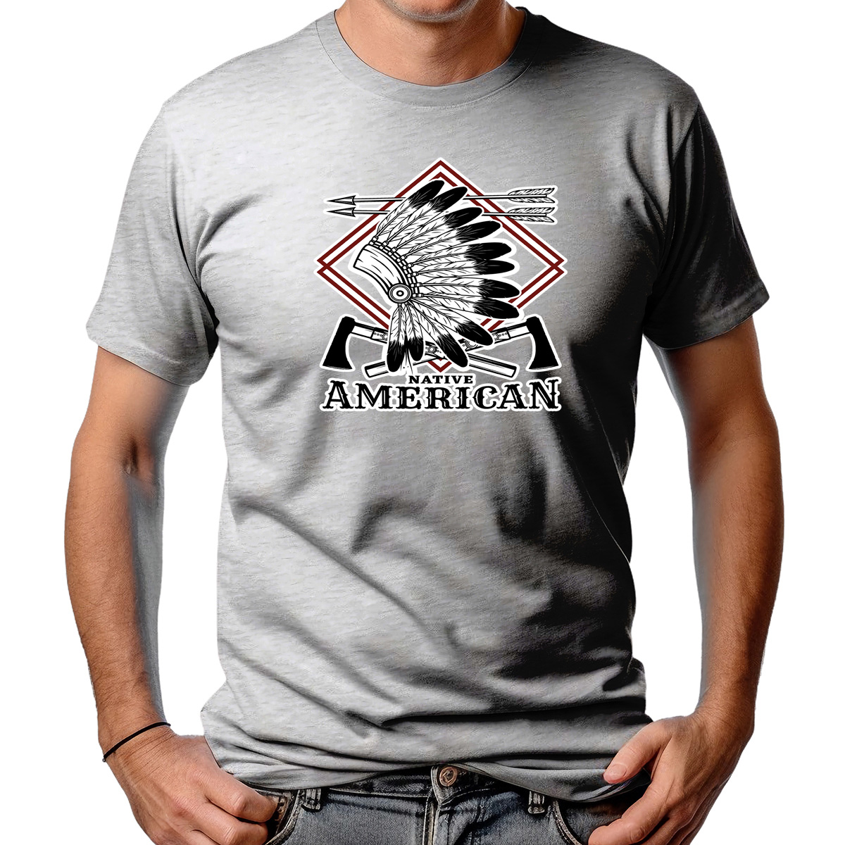 CAMISETA MASCULINA NATIVE AMERICAN