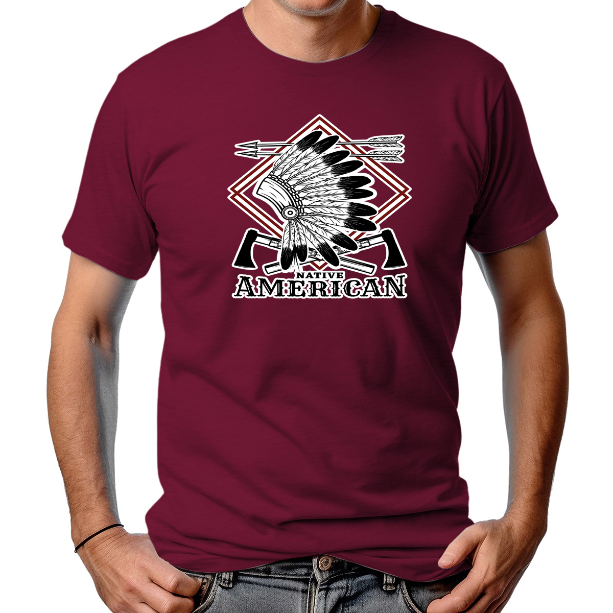 CAMISETA MASCULINA NATIVE AMERICAN