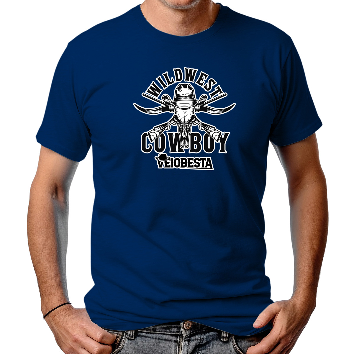 CAMISETA MASCULINA WILD WEST VEIOBESTA